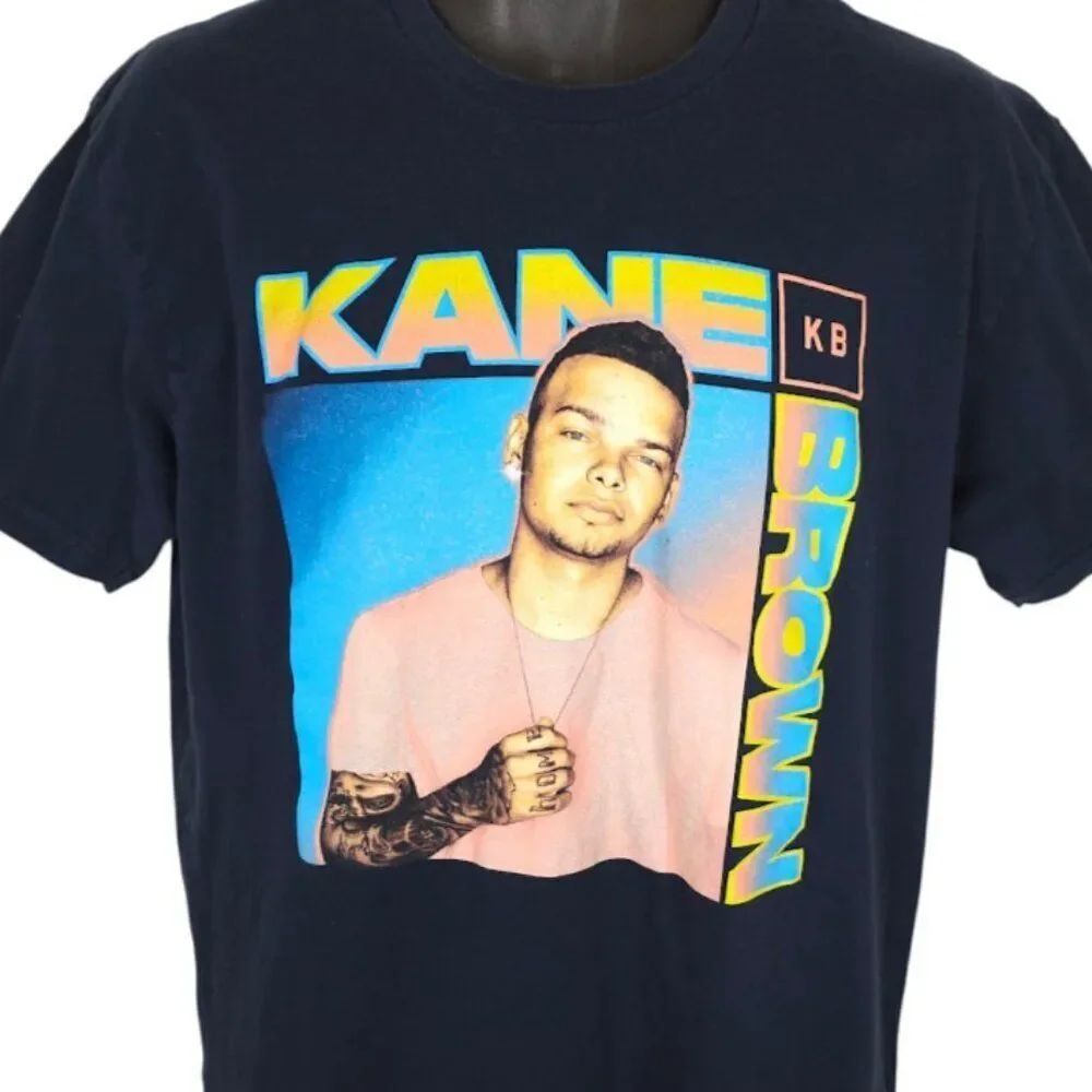 Kane Brown T Shirt Mens Size Large Blue North American Tour Country Music